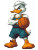 Basketball Duck Mascot Vinyl Car Decal Sticker – Waterproof & UV-Resistant 8"