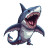 Pixel Shark Monster Vinyl Car Decal Sticker – Waterproof & UV-Resistant 8"
