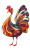 Abstract Thanksgiving Turkey Vinyl Car Decal Sticker – Waterproof & UV-Resistant 8"
