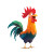 Singing Rooster Vinyl Car Decal Sticker – Waterproof & UV-Resistant 8"
