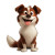 Gohan The Collie Vinyl Car Decal Sticker – Waterproof & UV-Resistant 8"