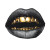 Gold Teeth Mouth Vinyl Car Decal Sticker – Waterproof & UV-Resistant 8"