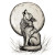 Howling Wolf Sketch Vinyl Car Decal Sticker – Waterproof & UV-Resistant 8"