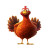 Strong Smiling Turkey Vinyl Car Decal Sticker – Waterproof & UV-Resistant 8"