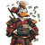 Samurai Donald Duck V2 Vinyl Car Decal Sticker – Waterproof & UV-Resistant 8"