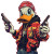 Rapper Donald Duck Vinyl Car Decal Sticker – Waterproof & UV-Resistant 8"