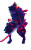 Neon Demon Slayer Vinyl Car Decal Sticker – Waterproof & UV-Resistant 8"