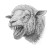 Monster Sheep Sketch Vinyl Car Decal Sticker – Waterproof & UV-Resistant 8"