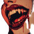 Vampire Girl'S Smile V2 Vinyl Car Decal Sticker – Waterproof & UV-Resistant 8"
