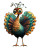 Abstract Thanksgiving Turkey V2 Vinyl Car Decal Sticker – Waterproof & UV-Resistant 8"