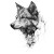 Abstract Wolf Drawings Vinyl Car Decal Sticker – Waterproof & UV-Resistant 8"