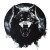 Growling Wolf Silhouette Vinyl Car Decal Sticker – Waterproof & UV-Resistant 8"