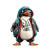 Graffiti Penguin Hip Hop Vinyl Car Decal Sticker – Waterproof & UV-Resistant 8"