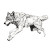 Running Wolf Silhouette V2 Vinyl Car Decal Sticker – Waterproof & UV-Resistant 8"