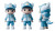 Cute Pot Boy Vinyl Car Decal Sticker – Waterproof & UV-Resistant 8"