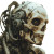 Skull Mecha Vinyl Car Decal Sticker – Waterproof & UV-Resistant 8"