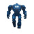 Azure Mecha Warrior Vinyl Car Decal Sticker – Waterproof & UV-Resistant 8"