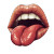 Cartoon Tongue Lick Vinyl Car Decal Sticker – Waterproof & UV-Resistant 8"