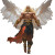 Heavenly Warrior Angel V2 Vinyl Car Decal Sticker – Waterproof & UV-Resistant 8"