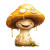 Smiling Mushroom Cartoon Vinyl Car Decal Sticker – Waterproof & UV-Resistant 8"
