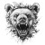 Bear Skull Tattoo V2 Vinyl Car Decal Sticker – Waterproof & UV-Resistant 8"