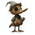 Pinocchio Duck Vinyl Car Decal Sticker – Waterproof & UV-Resistant 8"