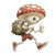 Mushroom Monster Runner Vinyl Car Decal Sticker – Waterproof & UV-Resistant 8"