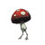 Walking Mushroom Vinyl Car Decal Sticker – Waterproof & UV-Resistant 8"