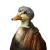 Duck In Arabic Suit Vinyl Car Decal Sticker – Waterproof & UV-Resistant 8"