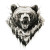 Angry Bear Tattoo V8 Vinyl Car Decal Sticker – Waterproof & UV-Resistant 8"