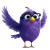 Purple Bird Glasses Vinyl Car Decal Sticker – Waterproof & UV-Resistant 8"