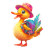 Cheerful Traveling Duck Vinyl Car Decal Sticker – Waterproof & UV-Resistant 8"