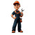 Cartoon Mechanic Vinyl Car Decal Sticker – Waterproof & UV-Resistant 8"