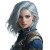 Aasimar Paladin Portrait Vinyl Car Decal Sticker – Waterproof & UV-Resistant 8"
