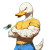 Duck Eating Bee Vinyl Car Decal Sticker – Waterproof & UV-Resistant 8"