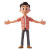 Cartoon T-Pose Vinyl Car Decal Sticker – Waterproof & UV-Resistant 8"