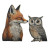 Fox And Owl Vinyl Car Decal Sticker – Waterproof & UV-Resistant 8"