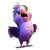 Singing Purple Parrot Vinyl Car Decal Sticker – Waterproof & UV-Resistant 8"