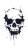Ink Splatter Skull Vinyl Car Decal Sticker – Waterproof & UV-Resistant 8"