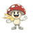 Mushroom Mascot Vinyl Car Decal Sticker – Waterproof & UV-Resistant 8"