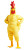 Rubber Chicken Costume Vinyl Car Decal Sticker – Waterproof & UV-Resistant 8"