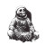 Skeleton Astronaut Logo Vinyl Car Decal Sticker – Waterproof & UV-Resistant 8"