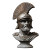 Ares Head Sculpture Vinyl Car Decal Sticker – Waterproof & UV-Resistant 8"