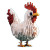 Voxel Chicken Vinyl Car Decal Sticker – Waterproof & UV-Resistant 8"