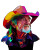 Colorful Willie Nelson Vinyl Car Decal Sticker – Waterproof & UV-Resistant 8"