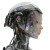 Pvc Female Robot Vinyl Car Decal Sticker – Waterproof & UV-Resistant 8"