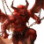 Red Chained Demon Vinyl Car Decal Sticker – Waterproof & UV-Resistant 8"