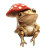 Frog Under Mushroom Vinyl Car Decal Sticker – Waterproof & UV-Resistant 8"