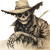 Folk Horror Scarecrow Vinyl Car Decal Sticker – Waterproof & UV-Resistant 8"