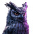 Wise Purple Owl Vinyl Car Decal Sticker – Waterproof & UV-Resistant 8"
